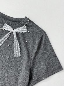 Resyla 29 精密女士弹力圆领常规T恤 - 深灰色 - 查看 3