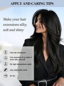 20pcs Tape In Hair Straight Natural Black Color 150% 18-26 Inch Human Hair Tape In Hair Extension Tape In Hair Tape Ins Hair Extensions - SNatural - View 8