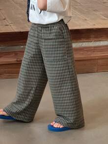 DAZY Toddler Boys' Plaid Casual Pants - Green - View 1