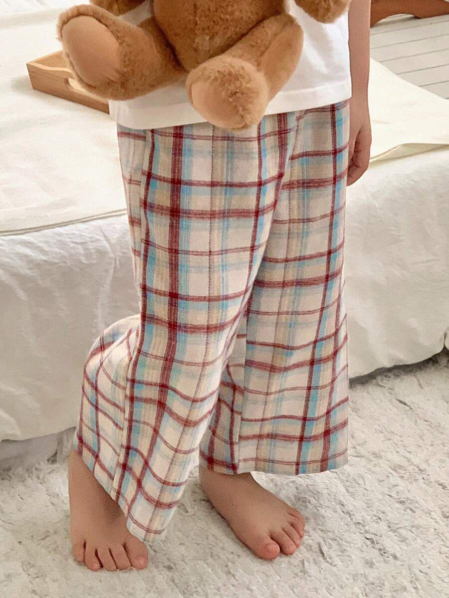 DAZY 男童格子宽松休闲舒适透气家居服 - 彩色 - 查看 1