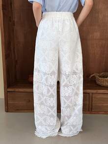 DAZY Tween Girls Loose Fit Pants - White - View 4