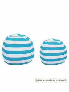 1 paquete Bolsa de almacenamiento de juguetes de peluche a rayas, funda de silla de gran capacidad con diseño de asa, material de poliéster de alta calidad, organizador de edredón con cremallera multifuncional, bolsa de almacenamiento de juguetes de peluche, bolsa de sofá a rayas, bolsa de viaje con cremallera y gran capacidad para edredones, bolsa de almacenamiento multifuncional de lona para juguetes, edredones y artículos de viaje esenciales, caja de almacenamiento para el hogar - Multicolor - Ver 16