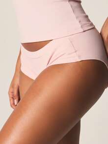 MISSGUIDED Ribbed Knit Cami Tank Top And Shorts Lounge Set With Thin Straps Cross Back Detail Soft Pajama Co-Ord - Pink - View 3