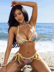 Swim SXY New Sequin Bikini Swimsuit For Women, Sexy Beach Vacation & Date Outfit, Spring/Summer - Multicolor - View 3