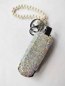 1pc Folding Portable Comb With Mirror, Clay Air Cushion Brush, Keychain, 2-In-1 Makeup Mirror Accessory, Bag Charm - 彩色 - 查看 25