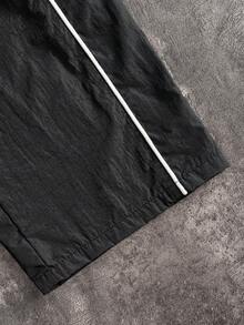Coolqubz Quần dài ống đứng phong cách thể thao đường phố, họa tiết tia sét Gothic mới dành cho thanh thiếu niên, thích hợp cho mùa xuân/hè. - màu đen - Xem 5