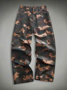HIMLAND Men's Camouflage Print Casual Pants - Black - View 2