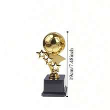 1 Pc Plastic Golden Ball Awards Trophy Model Soccer Competition Winner Award Trophy Toy Craft Souvenirs Excellent Player Award Small Prize Cup - Multicolor - View 10