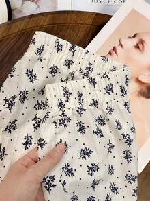 GlowEve Women's Woven Printed Vacation And Casual Summer Trousers - Apricot - View 3