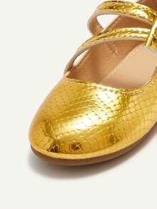 Cozy Pixies A Pair Of Spring And Summer Fashion Versatile Cute Girls Golden Party Party Fun Cute Princess Style Baby Flat Shoes - Gold - View 7