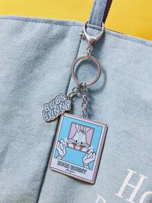 LOONEY TUNES X SHEIN 1 Móc khóa kim loại hình thỏ hoạt hình ngộ nghĩnh kèm chữ cái, dễ thương, phù hợp cho cuộc sống hàng ngày. - Nhiều màu - Xem 4
