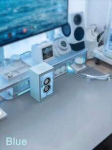 Teckwe 无线蓝牙音箱，带RGB灯光和定制透明设计（800mAh超长续航） - 彩色 - 查看 12