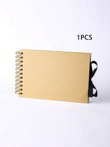 30-Page Rectangular/Square Hardcover Kraft Paper Scrapbook Album, Suitable For Weddings, Anniversaries, Parties, Home Use, Comes With 2 Sticker Sheets - Multicolor - View 16