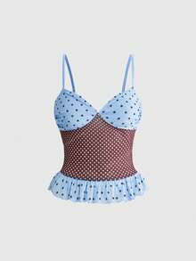 Sweetness 可爱甜美波点性感吊带背心，适合女性日常穿着 - 彩色 - 查看 1