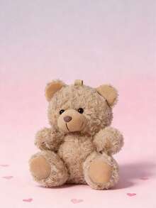 POKOJA LAND 1个装可爱毛绒熊钥匙扣泰迪熊填充动物钥匙圈挂件手提包吊坠装饰创意礼物，适合儿童生日派对、家居装饰、女孩房间装饰、感恩节、春夏季 - 彩色 - 查看 1