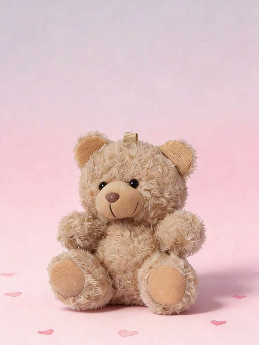 POKOJA LAND 1个装可爱毛绒熊钥匙扣泰迪熊填充动物钥匙圈挂件手提包吊坠装饰创意礼物，适合儿童生日派对、家居装饰、女孩房间装饰、感恩节、春夏季 - 彩色 - 查看 1