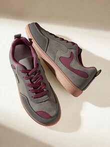 CUCCOO EASI Women's Lace-Up Casual Comfortable Sports Sneakers - Grey - View 5