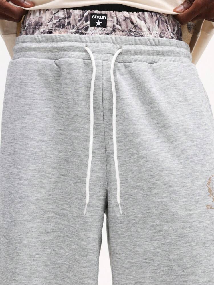 Relaxed Drawstring Sweatpants With Elastic Cuff