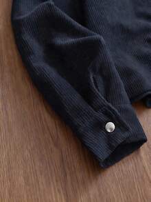 SWAVVY Men's Casual Everyday Contrast Color Collar Button Front Jacket, Autumn - Blue - View 4