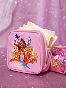 The Winx X SHEIN 1/1 套卡通图案印花收纳袋，可用作女性卫生用品收纳袋、数码产品收纳袋、小物件收纳袋、友谊纪念袋 - 彩色 - 查看 9