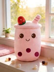 POKOJA LAND POKOJA LAND 珍珠奶茶毛绒玩具，粉色、绿色和棕色可选，触感柔软，奶茶造型逼真，适合儿童，男女皆宜，生日、圣诞节、情人节礼物。 - 彩色 - 查看 9