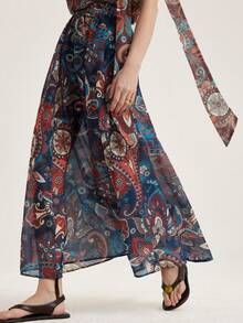 Aveloria Modichic 时尚百搭的佩斯利花纹波西米亚风半身裙 - 彩色 - 查看 1