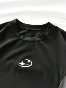 AXEPEAK Áo thun nam cỡ lớn cổ tròn tay ngắn phối màu, kiểu dáng thường ngày, thích hợp cho mùa hè. - Nhiều màu - Xem 4