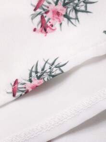 DAZY Women's Elegant Floral Print Square Neck Mid-Length Dress, Spring/Summer Wedding Guest Dress - Pink - View 9