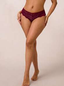 SHEIN BAE 3 条装花卉蕾丝交叉内裤内衣 - 彩色 - 查看 10