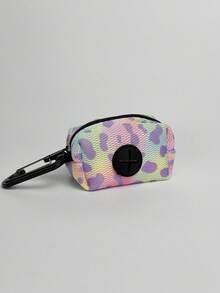 1Pc Pet Walking Printed Trash Bag Dispenser, Fashion Dog Poop Clean-Up Bags, Leash Clip On Waste Bag Holder - Multicolor - View 9