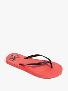 Grefit Women's Casual Flat Flip Flops For Daily Wear - Red - View 2