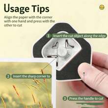 三合一圆边工具，R4多角度弧形切割倒角工具，名片封口膜，照片边缘倒角钳 - 均碼 - 查看 2