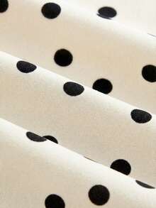 lacRébo 优雅深绿色波点长裙 - 杏色 - 查看 10