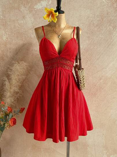 Soleia Vestido mini camisola minimalista y casual de unicolor para mujer