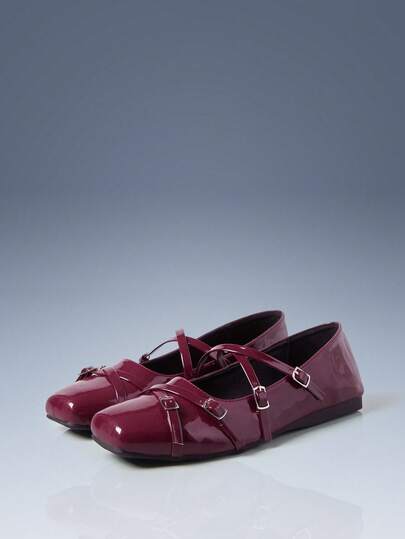 CUCCOO GRLICON Zapatos planos con punta puntiaguda y lazo decorativo, adecuados para volver al colegio, Halloween, Navidad y atuendos de fiesta