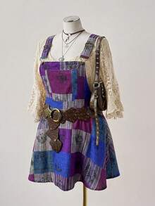 Sunspun Vestido de tirantes bohemio multicolor para mujer de talla grande - Multicolor - Ver 6