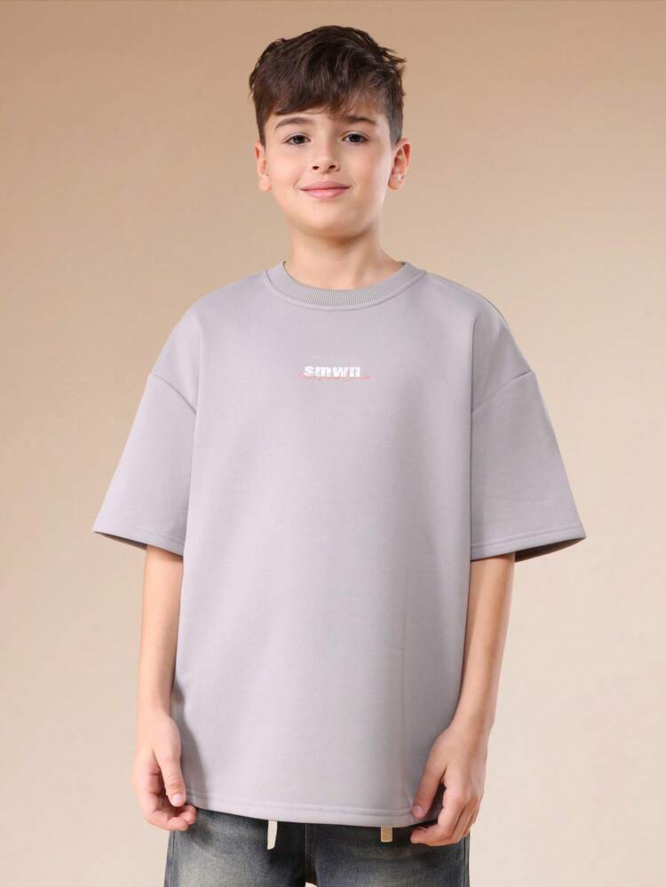 Oversize-T-Shirt mit Logo-Grafik und Rundhalsausschnitt