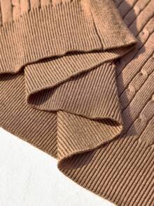 Manfinity CityGents 男士休闲绞花针织毛衣背心 - 駝色 - 查看 7