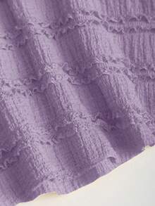 Sweetra Women Ruched Knot Halter Neck Cami Top Y2K  - Purple - View 5