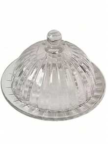 1个简约透明玻璃蛋糕展示架，甜点盘托盘盖，适用于饼干、水果、糕点、糖果 - 無色 - 查看 15