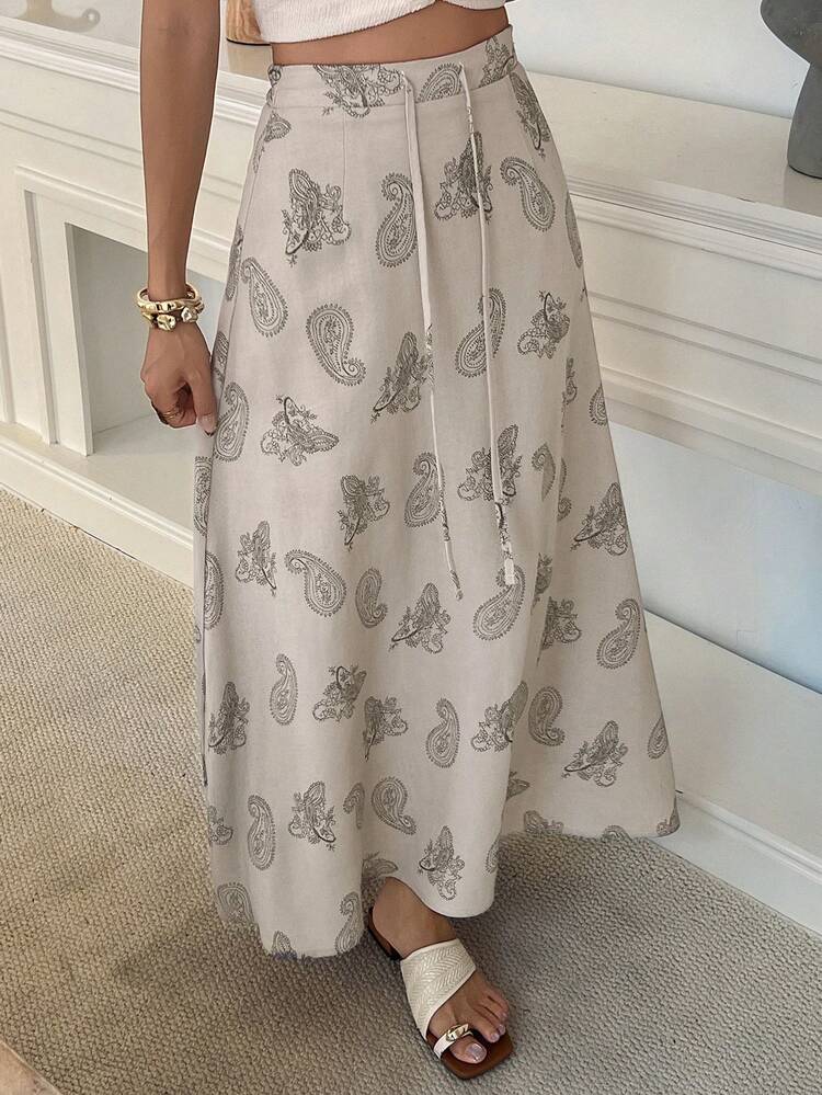 Women's Casual Printed A-Line Skirt