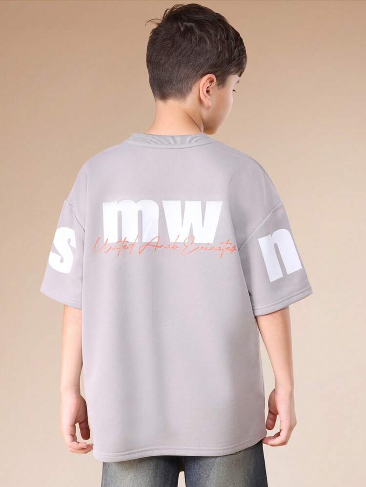 Oversize-T-Shirt mit Logo-Grafik und Rundhalsausschnitt