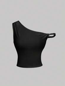 SHEIN MOD 3pcs Women's Summer Vacation Casual Asymmetrical Shoulder Tops - Multicolor - View 6