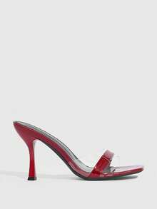 CUCCOO SZL Women's Fashionable Versatile High Heel Sandals Slippers For Outdoor Wear, Summer For Christmas Valentine's Day - Burgundy 6 - View 9