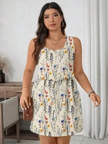 EMERY ROSE Đầm nữ cỡ lớn in hoa, thích hợp mặc đi nghỉ mát hoặc hẹn hò. - Nhiều màu - Xem 3