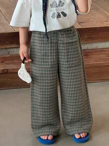 DAZY Toddler Boys' Plaid Casual Pants - Green - View 4