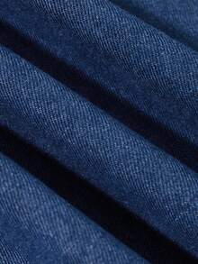 GlowEve 女士休闲单排扣牛仔夹克 - 藍色 - 查看 7