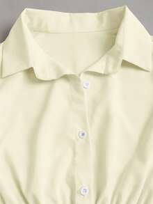 Sweetra Bộ đồ liền thân nữ phong cách retro gợi cảm, ôm sát tôn dáng, thanh lịch, cao cấp, thoải mái, đa năng và thời trang, màu trắng. - Màu be - Xem 5