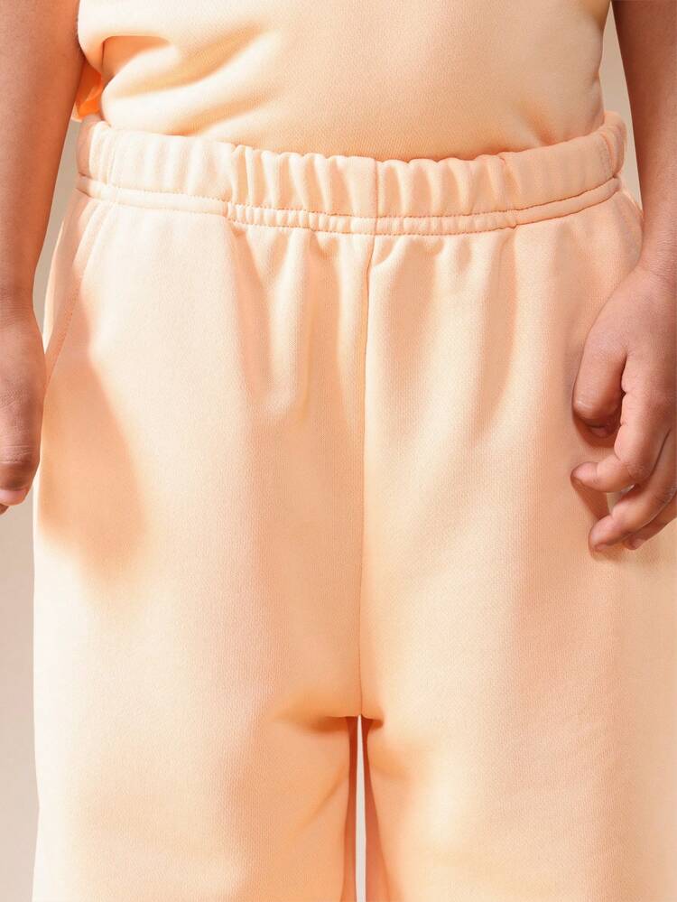 Ruffle Sleeve Tee With Wide Leg Pants Set