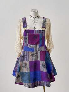 Sunspun Vestido de tirantes bohemio multicolor para mujer de talla grande - Multicolor - Ver 3